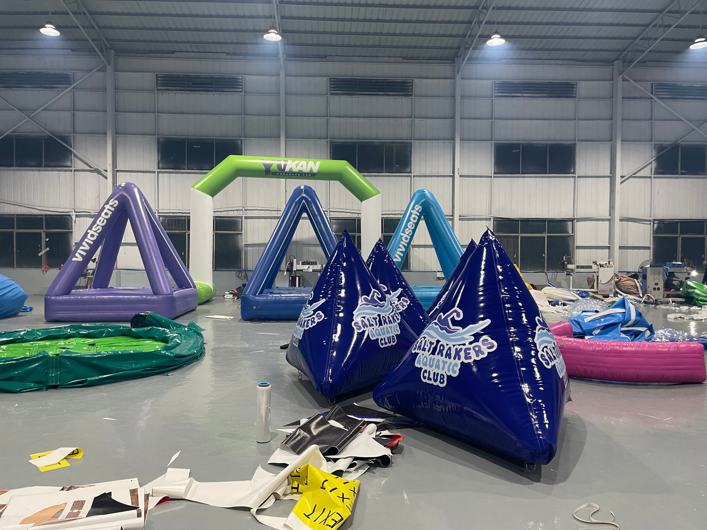 Inflatable Pyramid Racing Marker Buoys For Open Water Swimming