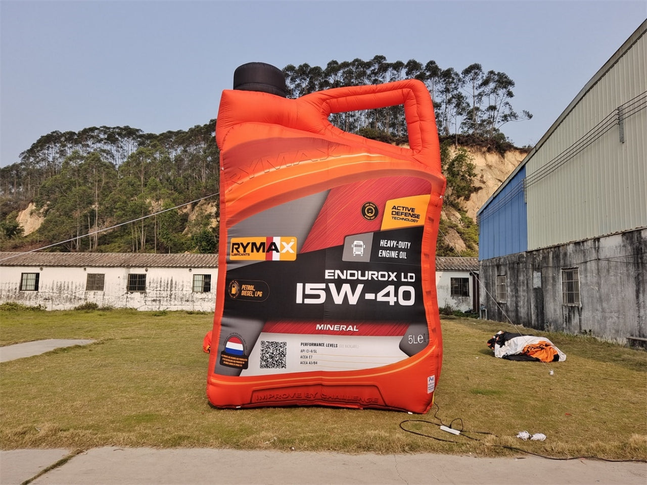 Giant Inflatable Engine Oil Bottle Replica