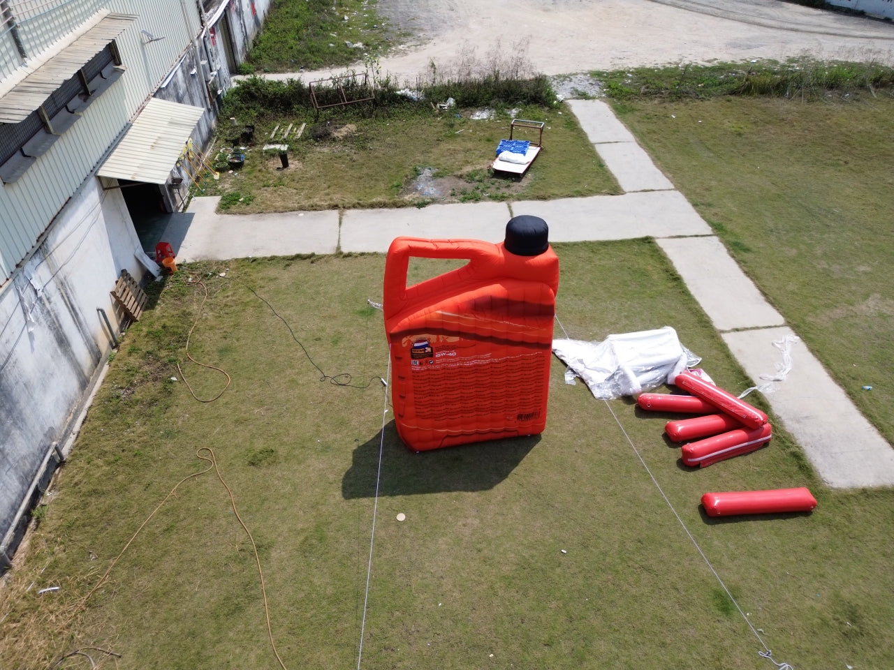 Giant Inflatable Engine Oil Bottle Replica