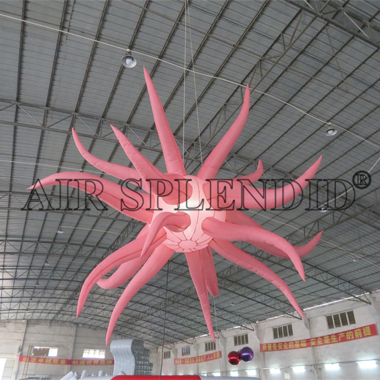 LED Lighting Pink Decoration Inflatable Octopus For Event Decoration