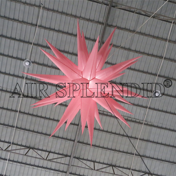 LED Lighting Pink Decoration Inflatable Stars Replicas Event Concert Stage