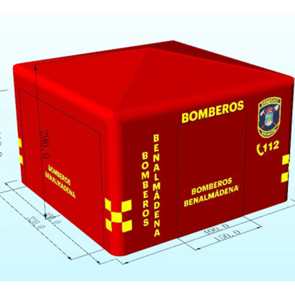 4mL-4mW Airtight Inflatable Firefighter Tents