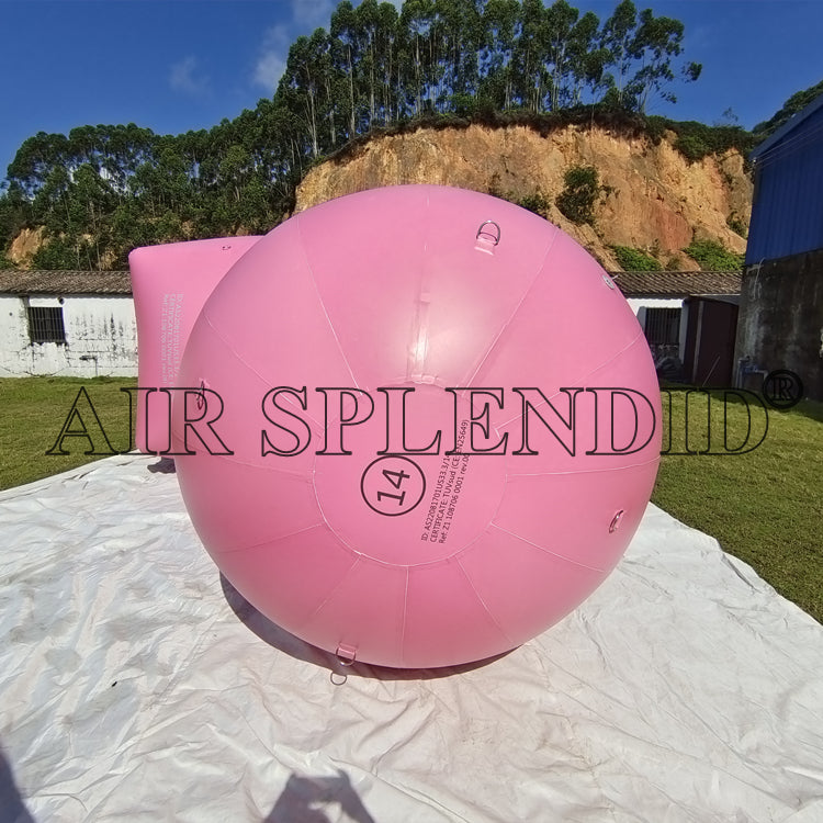 Custom Round Inflatable Racing Marker Buoys Pink Colour Open Water Ultra Swim