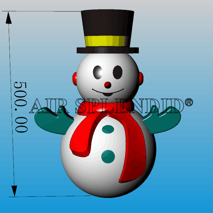 LED Lighting PVC Helium Cartoon Balloons Inflatable Snowman Parade Balloons
