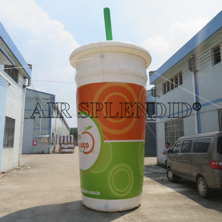 Custom Inflatable Bubble Tea Cups Replica Outdoor Advertising