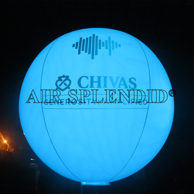 Remote Control Structured LED Lighting Inflatable Balloons Marketing At Night