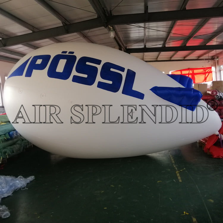 PVC Helium Inflatable Blimps Airships Aerial Advertising