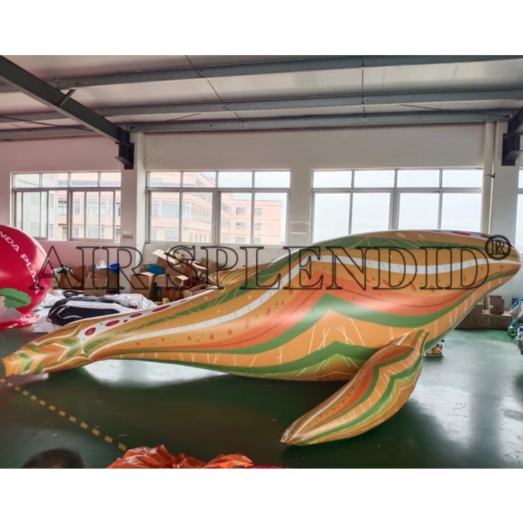 Helium PVC Parade Balloons Inflatable Whale Animal Replica Aerial Marketing