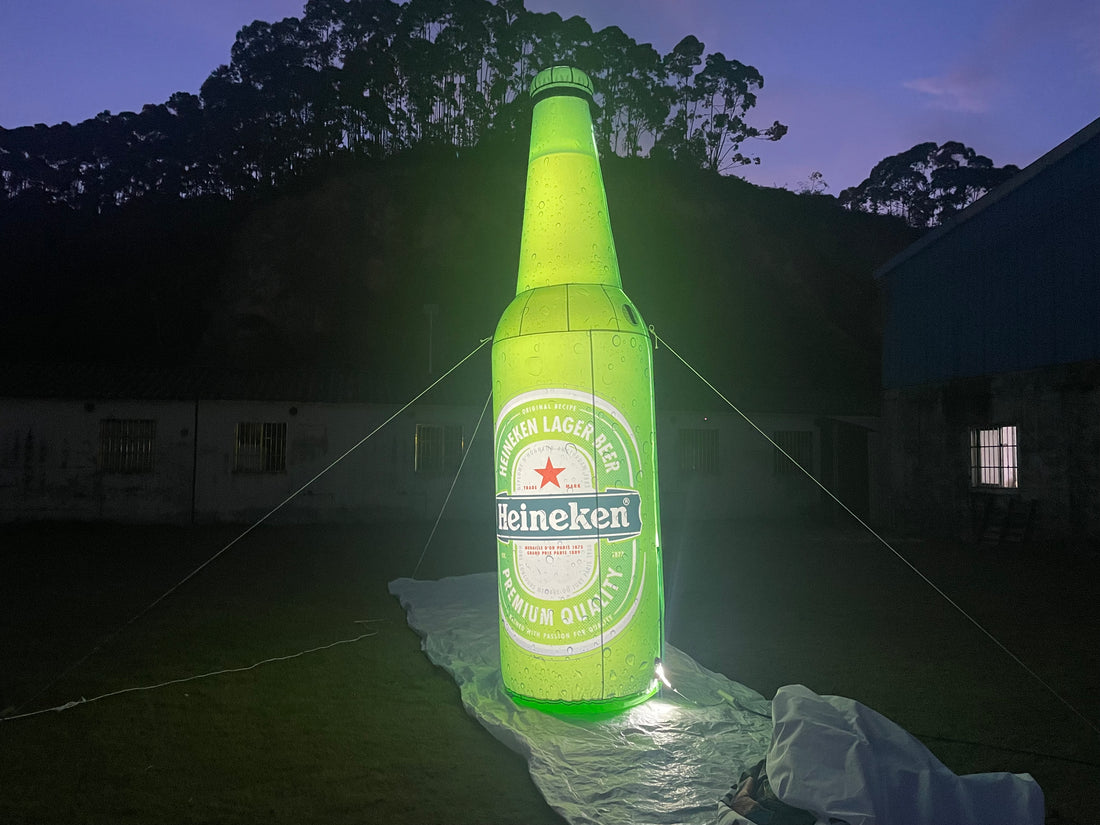 LED Lighting Inflatable Heineken Bottle Advertising