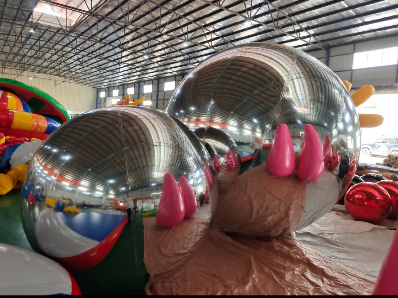 SILVER Inflatable Mirror Surface Balloon