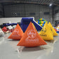 Pyramid Shape Inflatable Racing Marker Buoys For Paddle Surfing 2m Size