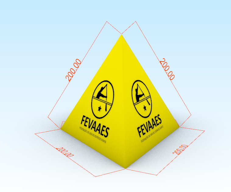 Pyramid Shape Inflatable Racing Marker Buoys For Paddle Surfing 2m Size