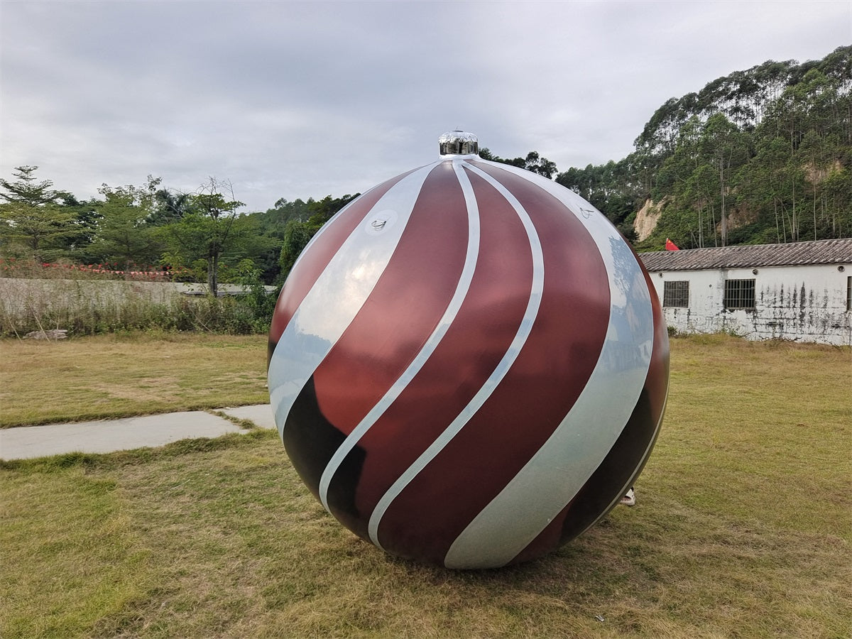 Striped And Colourful Inflatable Mirror Surface Balloon