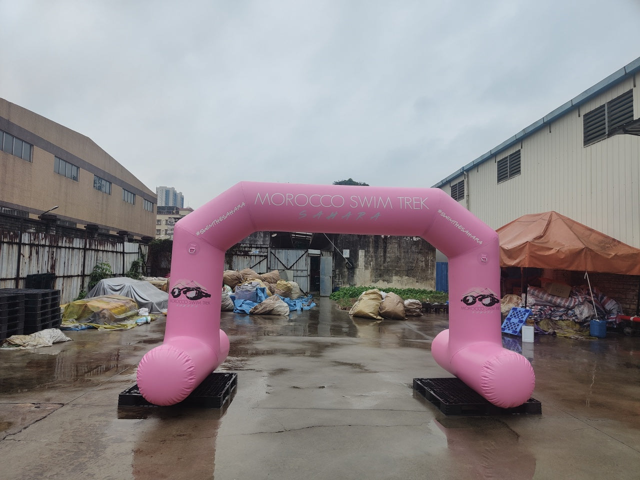 Floating Inflatable Archway For Open Water Swimming