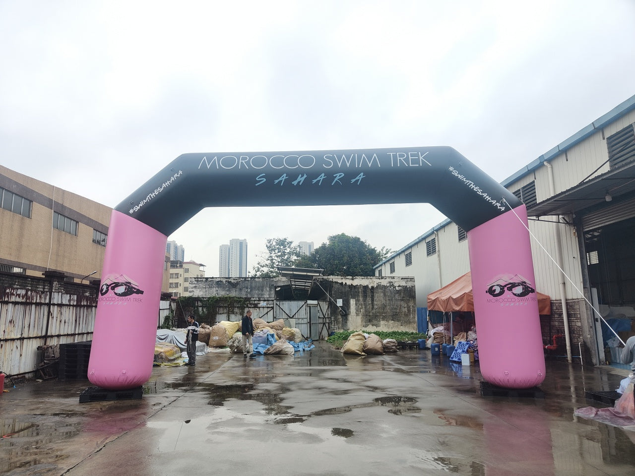 Custom Airtight Inflatable Archway For Sand