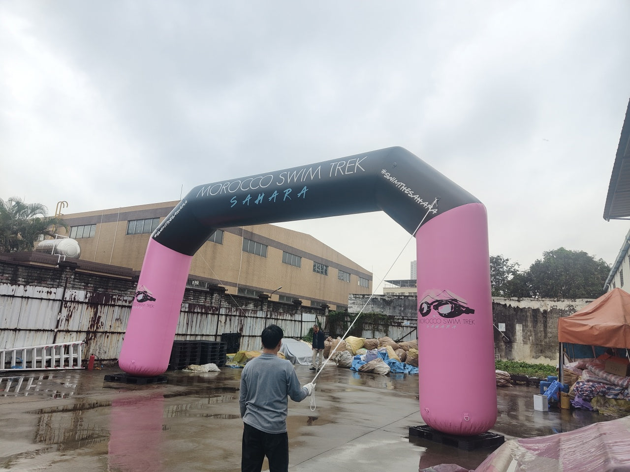 Custom Airtight Inflatable Archway For Sand