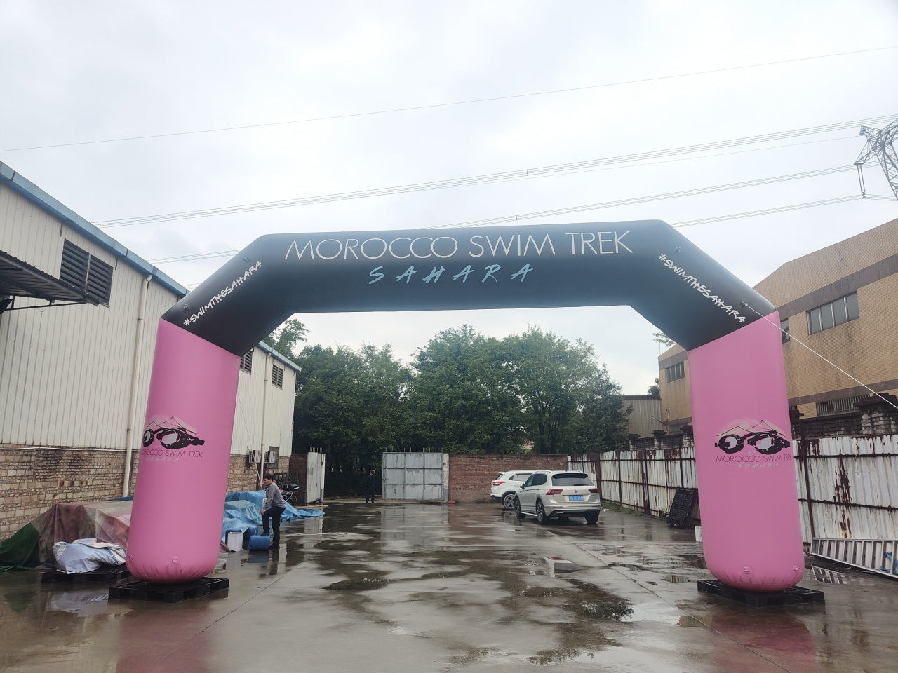 Custom Airtight Inflatable Archway For Sand