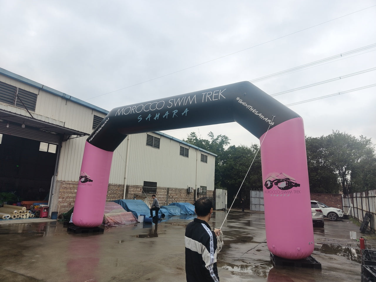 Custom Airtight Inflatable Archway For Sand