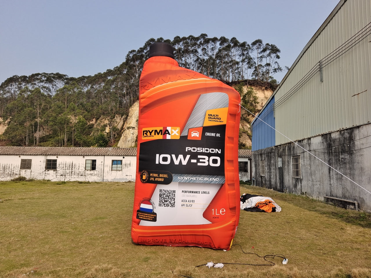 Giant Inflatable Engine Oil Bottle Replica