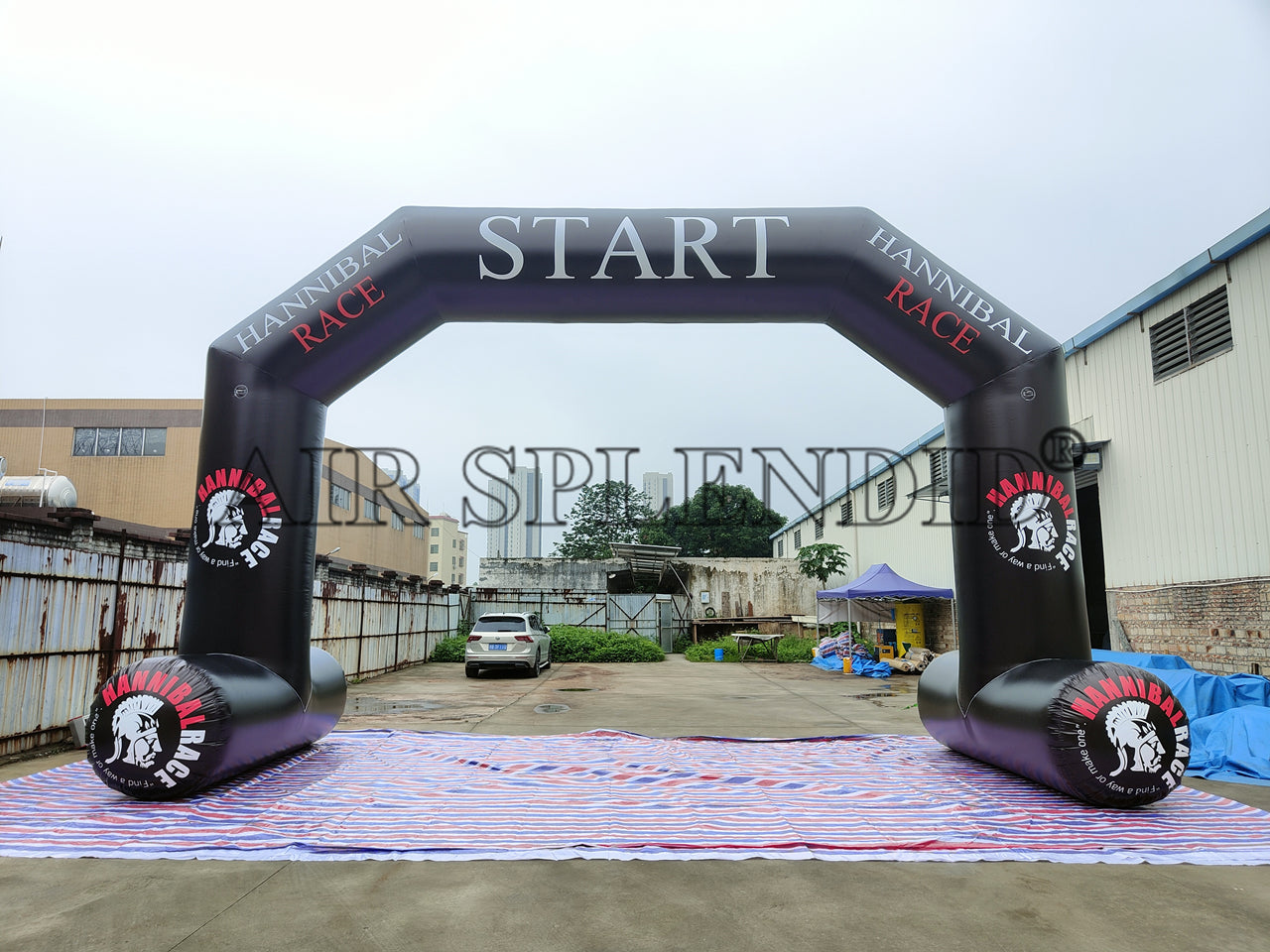 Inflatable Start / Finish Archways With Giant Tube