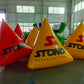Customizable triangular inflatable buoy