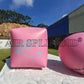 Custom Cubical Inflatable Racing Marker Buoys Pink Colour Open Water Ultra Swim