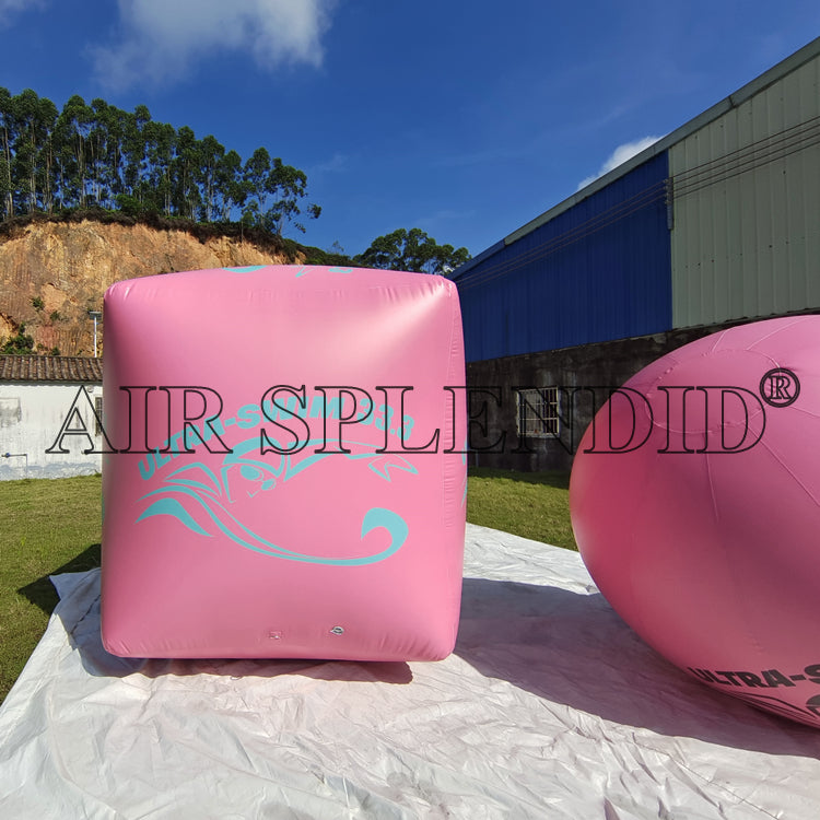 Custom Cubical Inflatable Racing Marker Buoys Pink Colour Open Water U ...