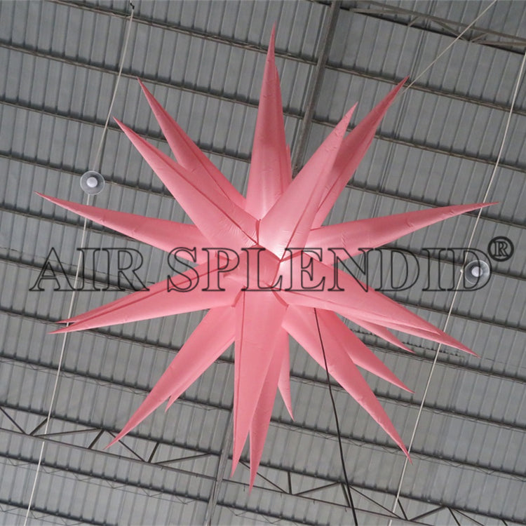LED Lighting Pink Decoration Inflatable Stars Replicas Event Concert Stage