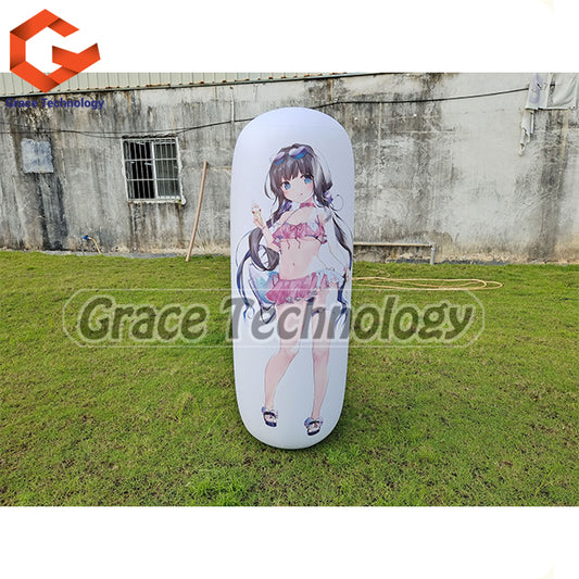 Sexy Japanese Anime Uniform Girls White PVC Inflatable Tumbler Balloons For Sale