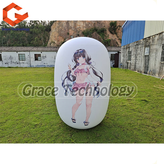Sexy Japanese Anime Uniform Girls White PVC Roly-Poly Inflatable For Sale