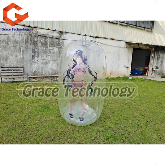 Sexy Japanese Anime Uniform Girls Transparent PVC Inflatable Tumbler Balloons For Sale