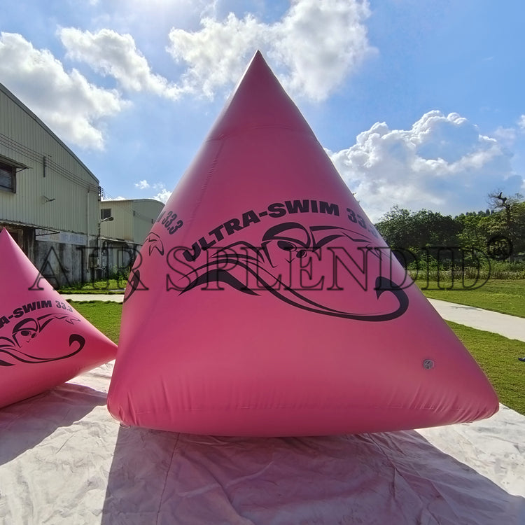 Pyramid Inflatable Ball Custom Pyramid Inflatable Racing Marker Buoys Pink Colour Open Water U ...