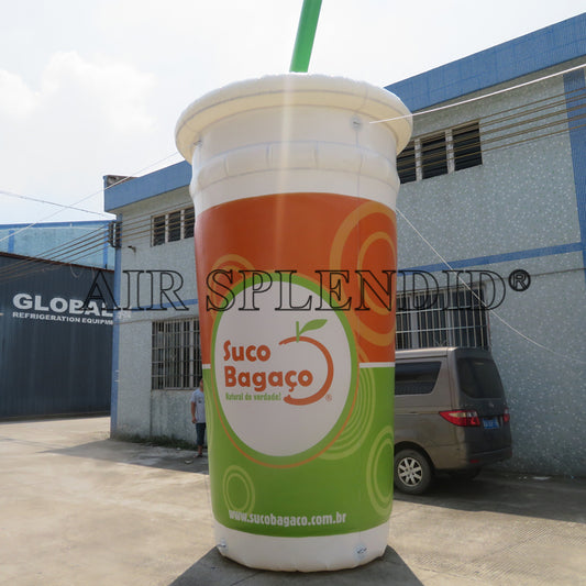 Custom Inflatable Bubble Tea Cups Replica Outdoor Advertising
