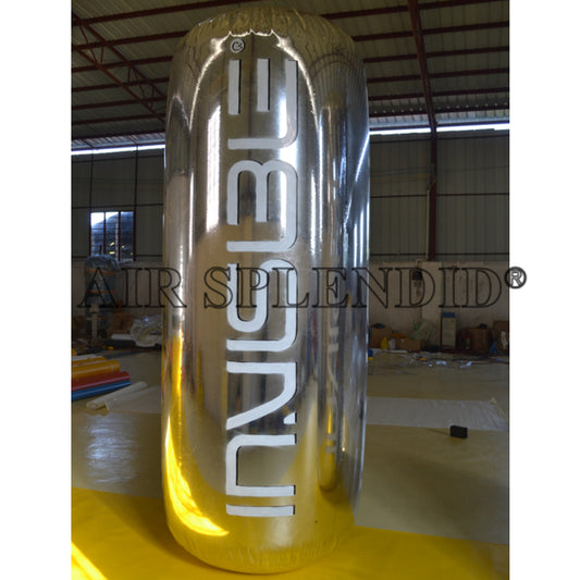 Custom Inflatable Mirror Surface Tube Totems Advertising