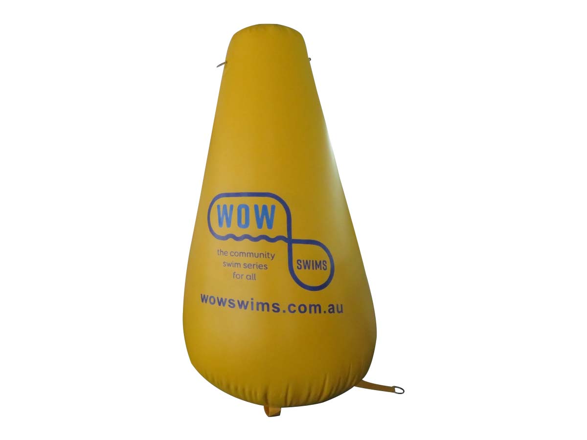 Inflatable Conical Ultra Swim Branded Race Marks