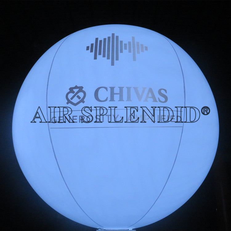 Remote Control Structured LED Lighting Inflatable Balloons Marketing At Night