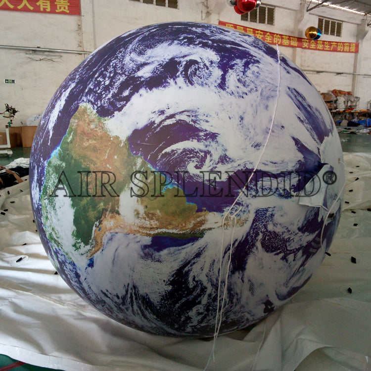 PVC Earth Balloons Lighting Inflatable Earth Balloons Decoration