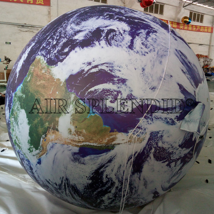 PVC Earth Balloons Lighting Inflatable Earth Balloons Decoration