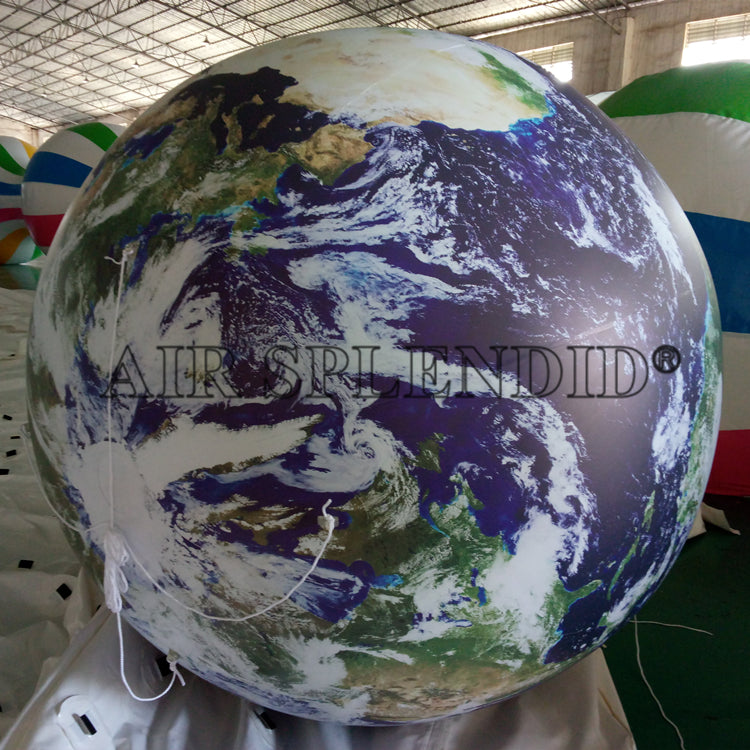 PVC Earth Balloons Lighting Inflatable Earth Balloons Decoration