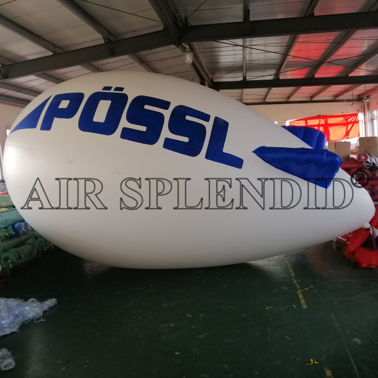 PVC Helium Inflatable Blimps Airships Aerial Advertising