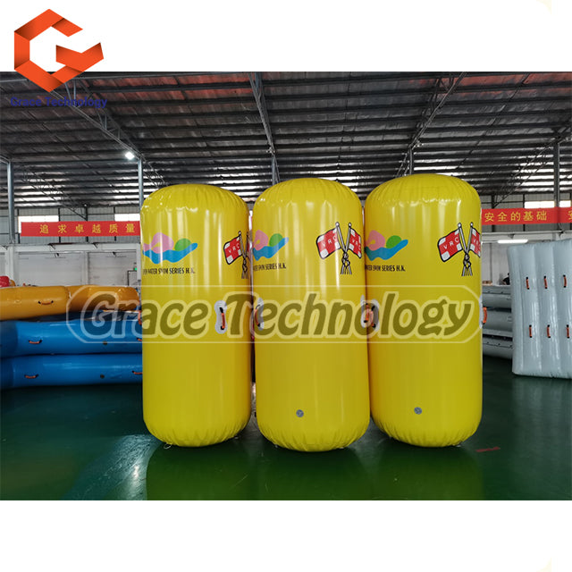 Open Water Swimming Cylindrical Inflatable Racing Marker Buoys