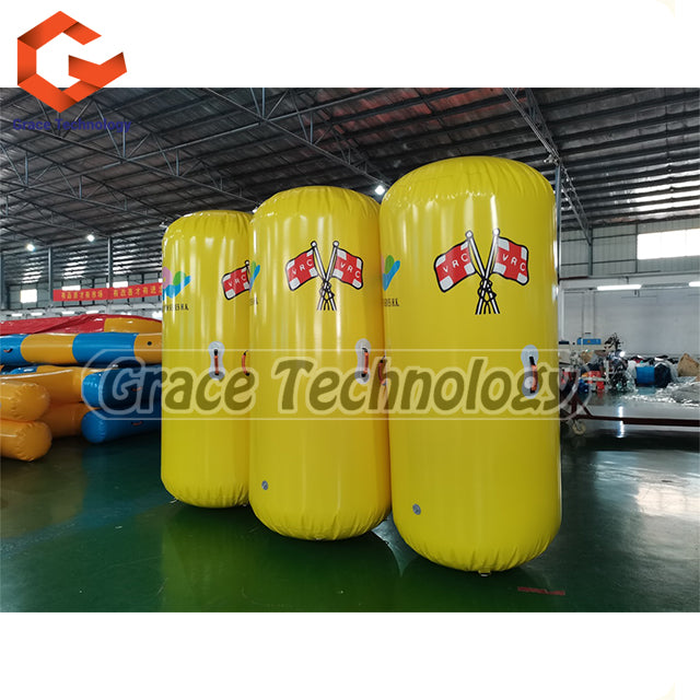 Open Water Swimming Cylindrical Inflatable Racing Marker Buoys