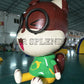 Huge PVC Inflatable Cartoon Animals Cat With Glasses