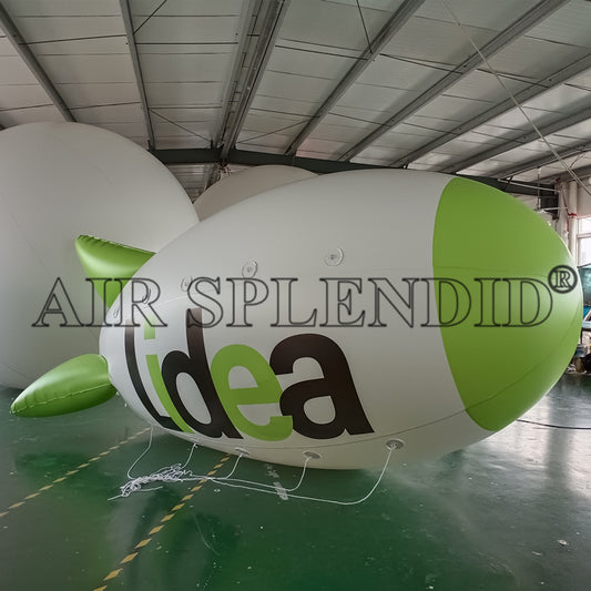 Inflatable PVC Helium Airships For Aerial Marketing