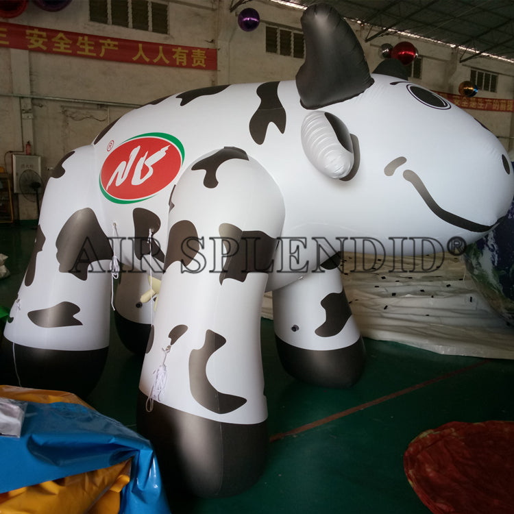 PVC Helium Balloons Giant Inflatable Milk Cows Advertising