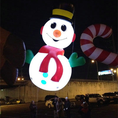 LED Lighting PVC Helium Cartoon Balloons Inflatable Snowman Parade Balloons